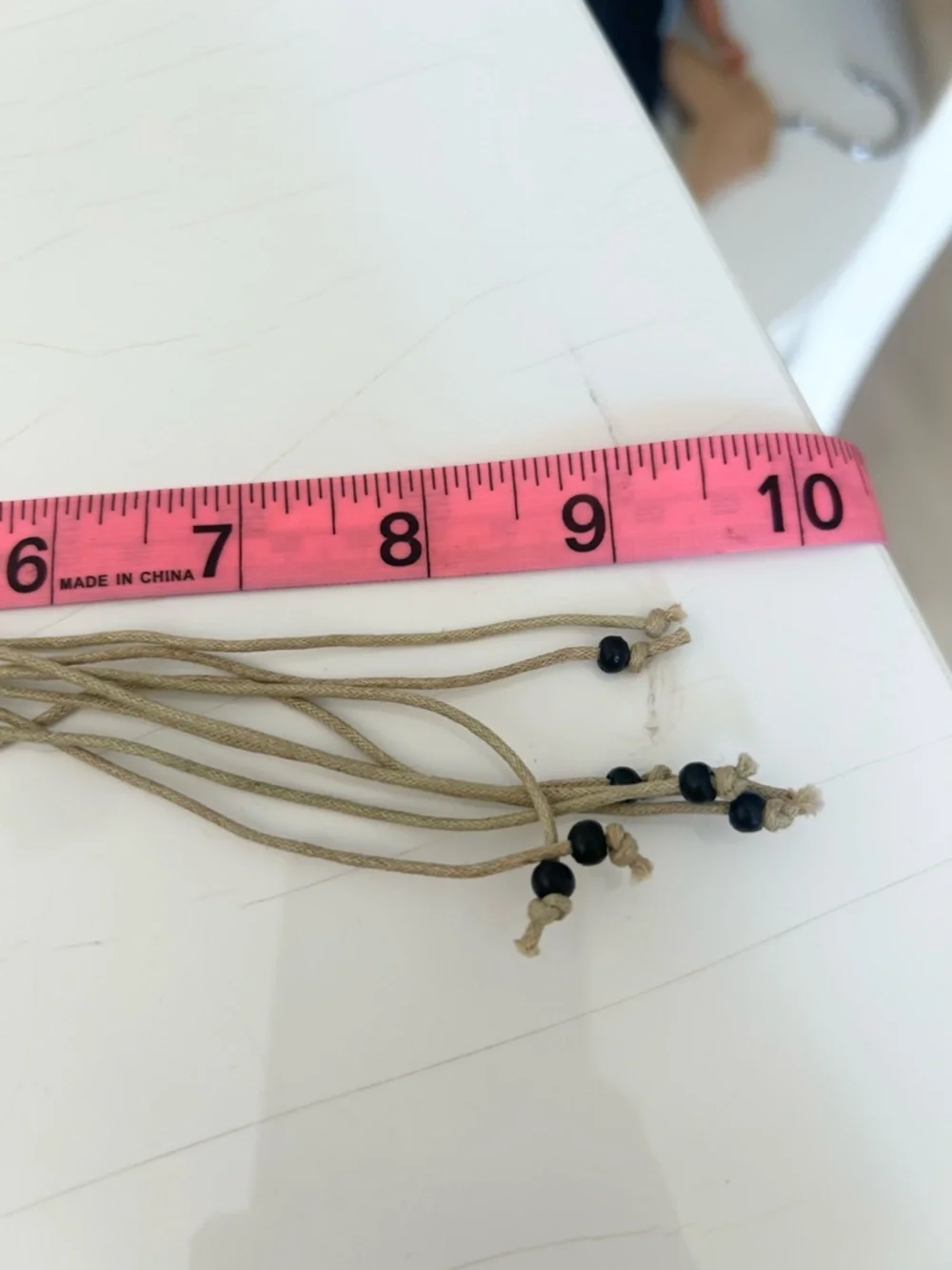 Vintage Boho Black and Beige Beaded Tassel Tie Belt Festivals Coachella